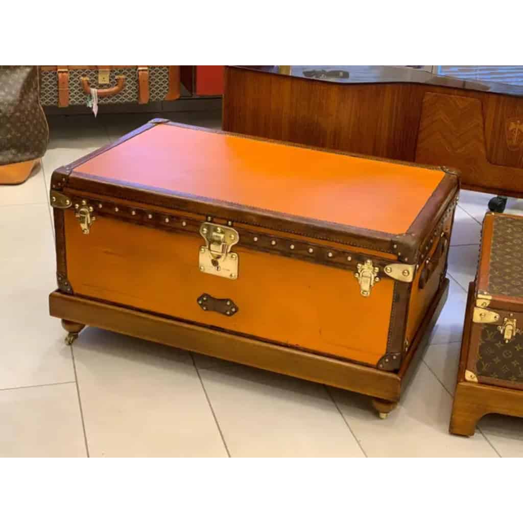 Malle Louis Vuitton orange 90 cm , années 1900-1910’s 12