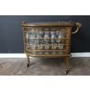 Bar roulant vintage de Louis Sognot et cristal de Baccarat 24