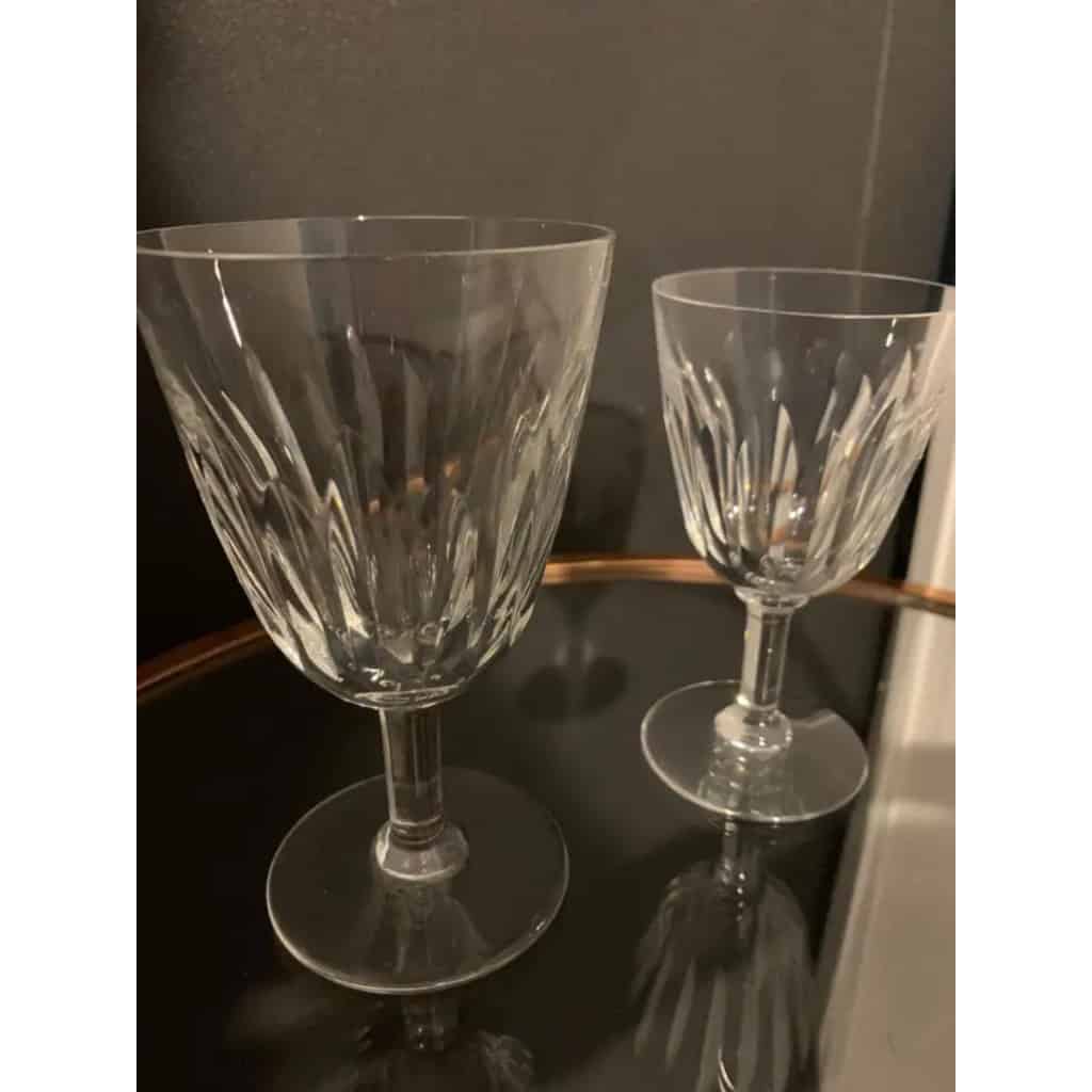 Bar roulant vintage de Louis Sognot et cristal de Baccarat 22