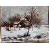 Huile sur toile paysage de neige 7