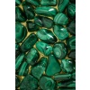 Guéridon en malachite et métal doré. Travail contemporain. LS59992 168J 19