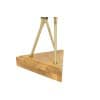 Porte-serviettes en laiton doré mat avec son socle en bois. Contemporain. LS5957309M 13