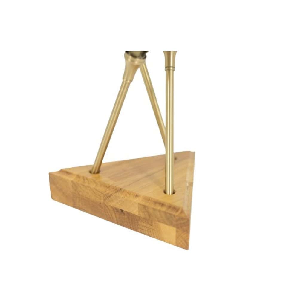 Porte-serviettes en laiton doré mat avec son socle en bois. Contemporain. LS5957309M 5