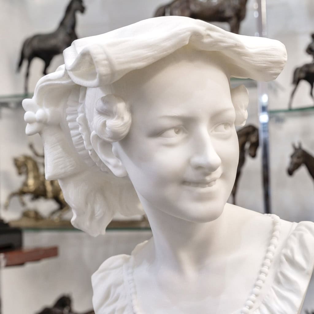 Sculpture – La Rieuse Napolitaine , Jean – Baptiste Carpeaux (1827-1875) – Marbre 7