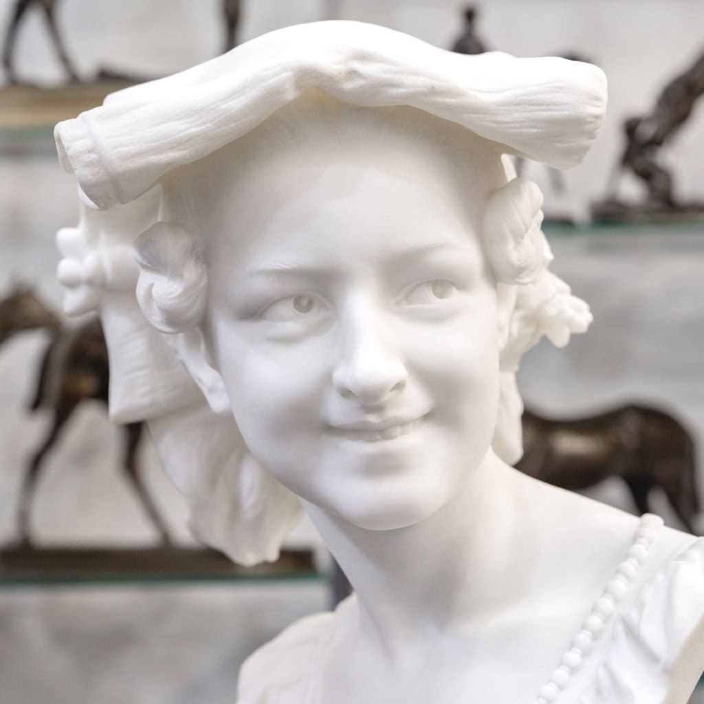 Sculpture – La Rieuse Napolitaine , Jean – Baptiste Carpeaux (1827-1875) – Marbre 5