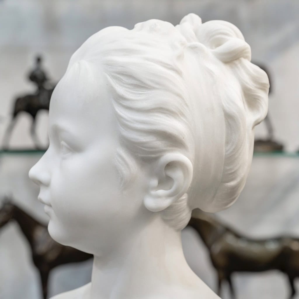 Buste De Marie – Louise Brongniart , Jean – Antoine Houdon (1741-1828) – Marbre 11