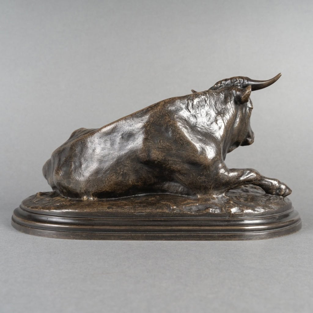 Sculpture – Boeuf Couché , Rosa Bonheur (1822-1899) – Bronze 9