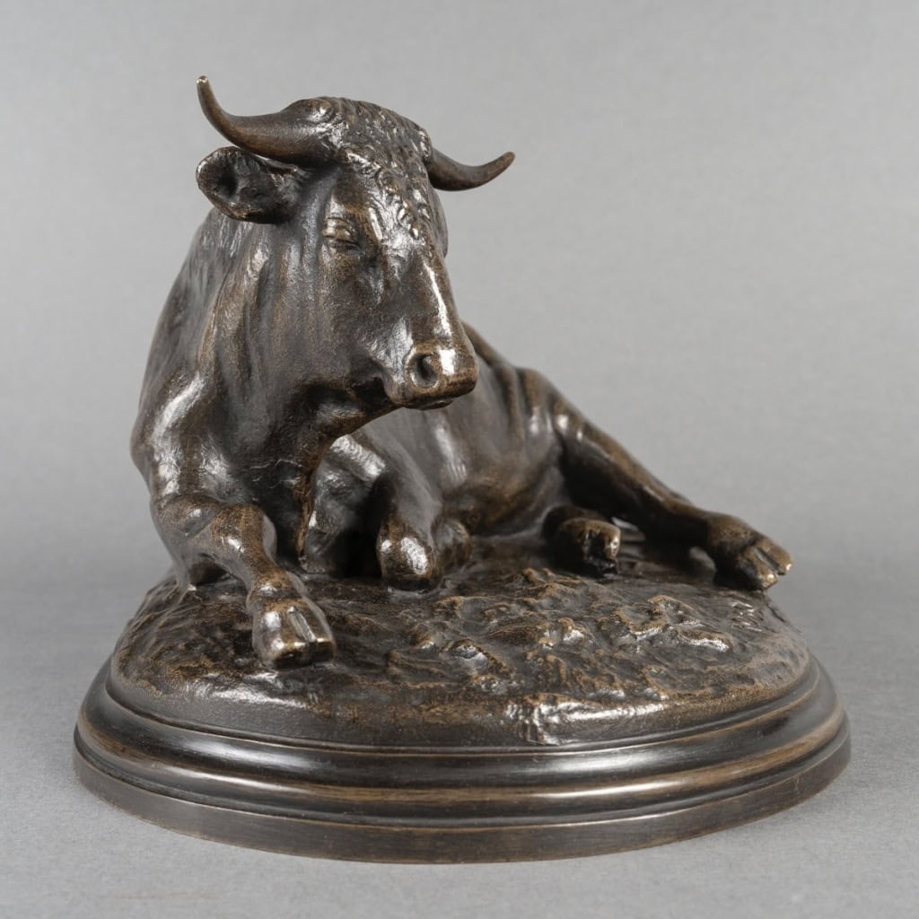 Sculpture – Boeuf Couché , Rosa Bonheur (1822-1899) – Bronze 5