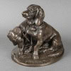 Groupe De Bassets  » Ravageot Et Ravageode  » , Emmanuel Fremiet (1824 -1910) – Bronze 16