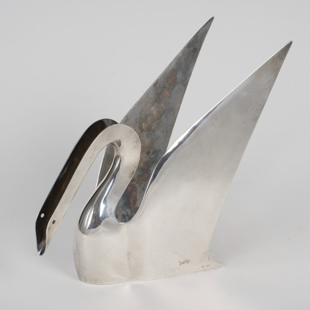 GIO PONTI (1891 – 1979) : Cygne en argent massif 9