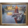 BOUVET Max Peinture Française Marine 20ème Siècle Petit Port Breton Huile Sur toile Signée Certificat 22