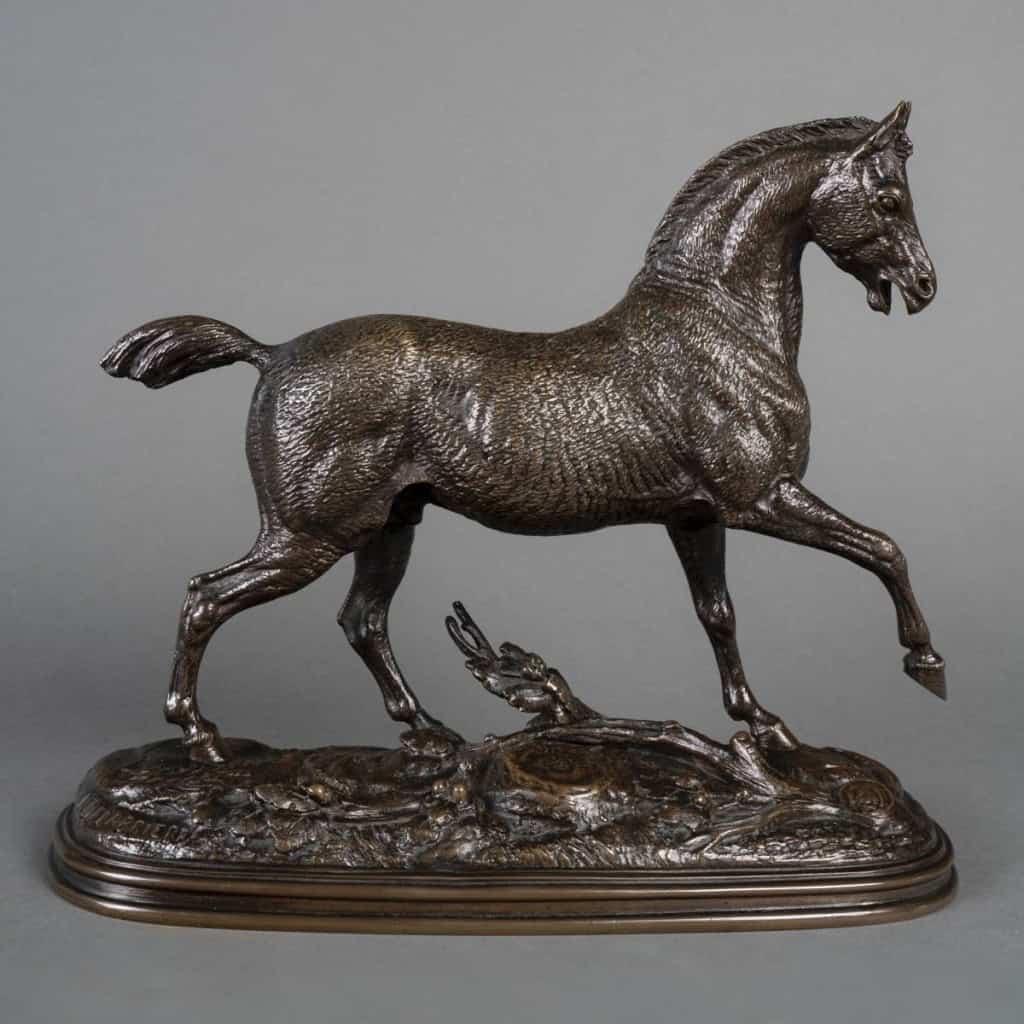 Sculpture – Le Cheval Libre , Paul – Édouard Delabrièrre (1829-1912) – Bronze 3