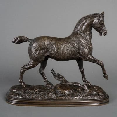 Sculpture – Le Cheval Libre , Paul – Édouard Delabrièrre (1829-1912) – Bronze