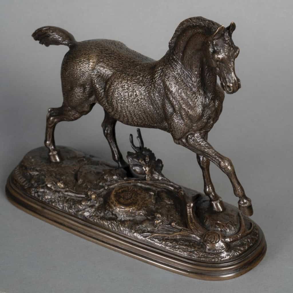 Sculpture – Le Cheval Libre , Paul – Édouard Delabrièrre (1829-1912) – Bronze 5