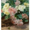 Jeannin Georges Peinture Française 19è Siècle Panier De Roses Huile Sur Toile Signée Certificat 22