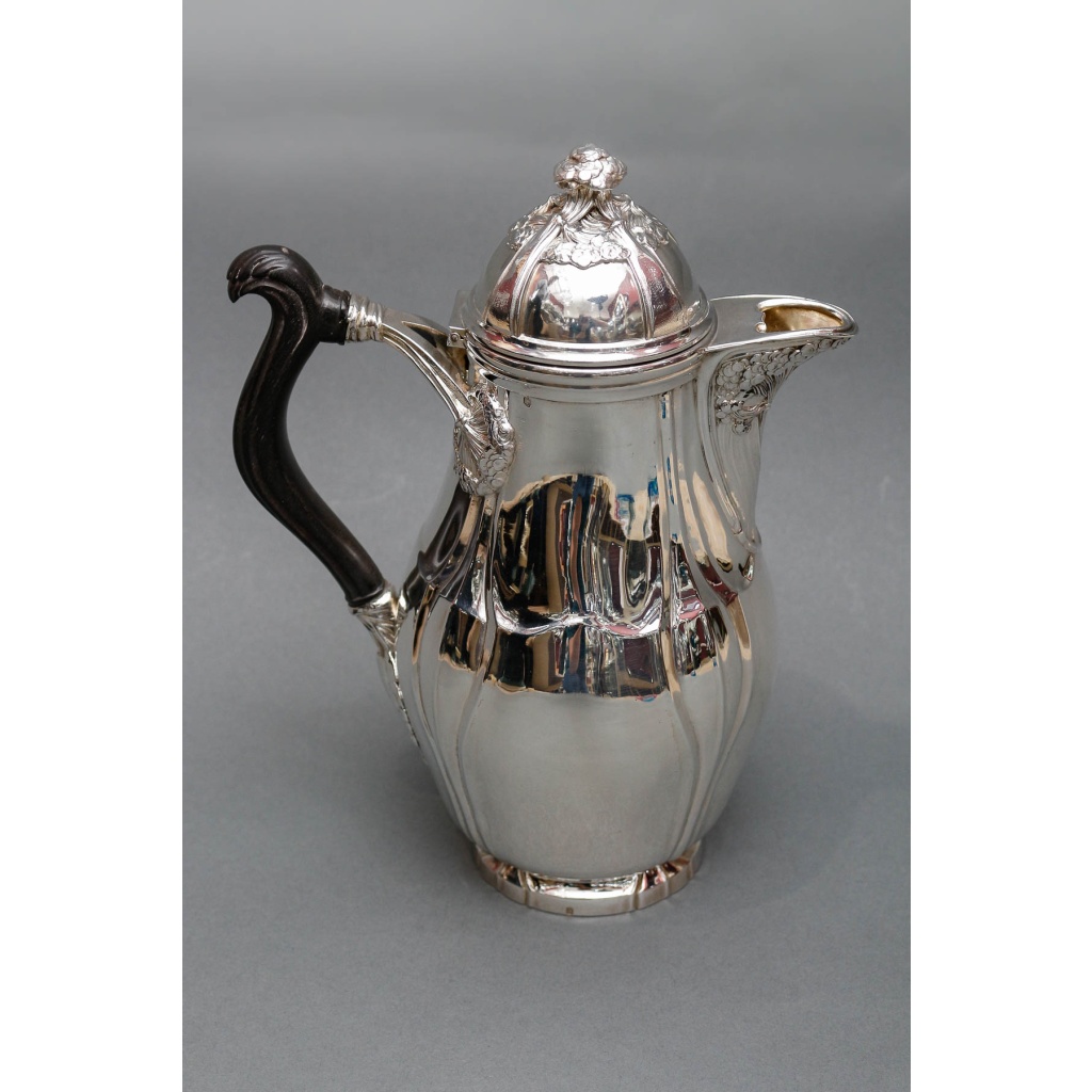 LELIÈVRE (Eugène-Alfred) – Cafetière en argent Massif TIFFANY circa 1880 ART NOUVEAU 4