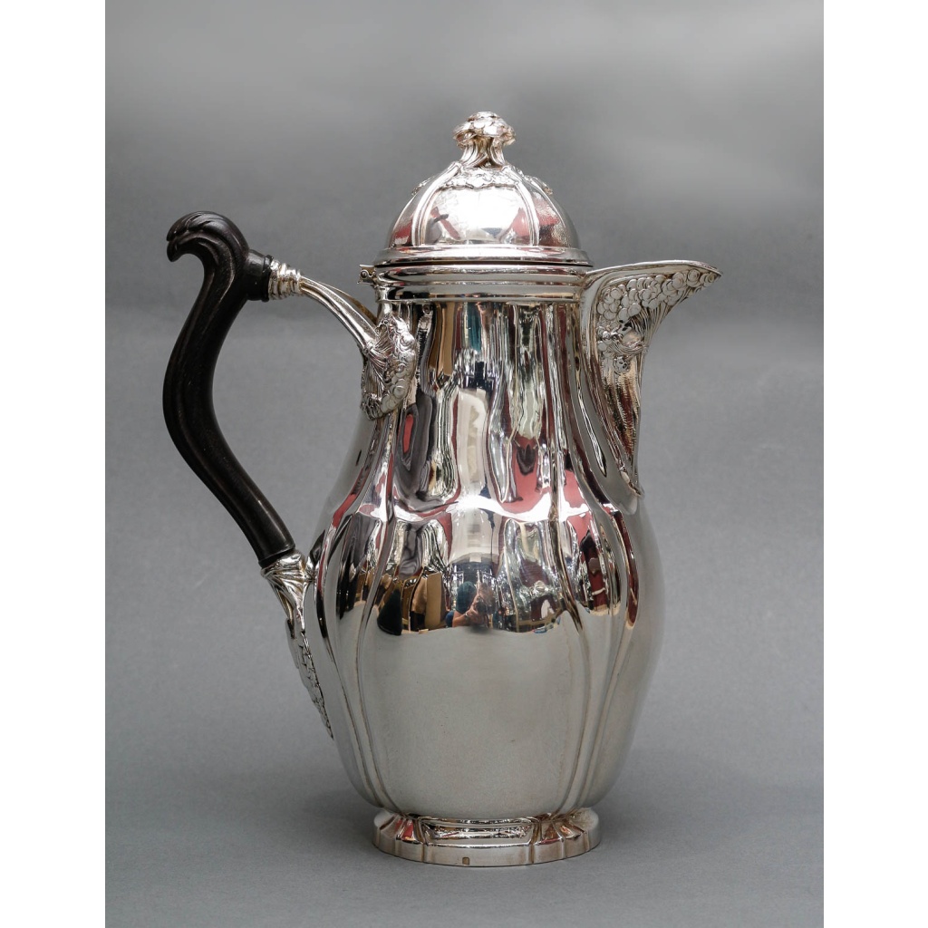 LELIÈVRE (Eugène-Alfred) – Cafetière en argent Massif TIFFANY circa 1880 ART NOUVEAU 5