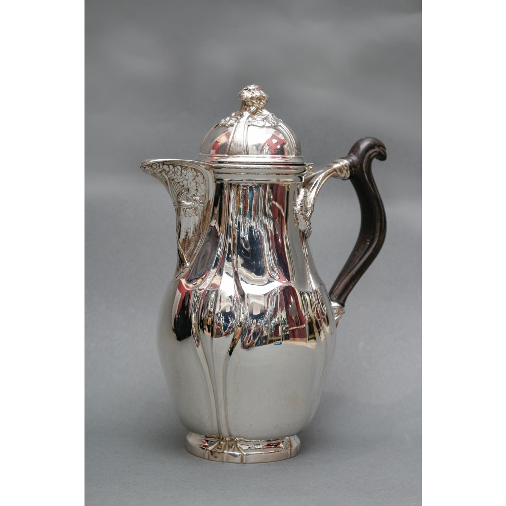 LELIÈVRE (Eugène-Alfred) – Cafetière en argent Massif TIFFANY circa 1880 ART NOUVEAU 9