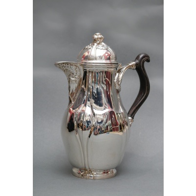 LELIÈVRE (Eugène-Alfred) – Cafetière en argent Massif TIFFANY circa 1880 ART NOUVEAU