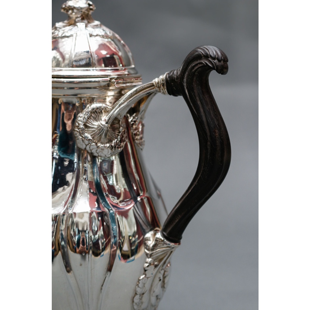 LELIÈVRE (Eugène-Alfred) – Cafetière en argent Massif TIFFANY circa 1880 ART NOUVEAU 11