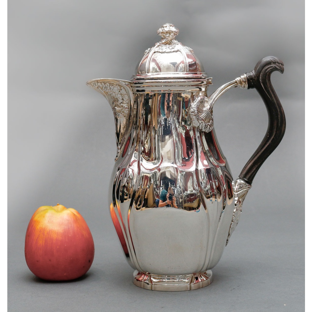 LELIÈVRE (Eugène-Alfred) – Cafetière en argent Massif TIFFANY circa 1880 ART NOUVEAU 15