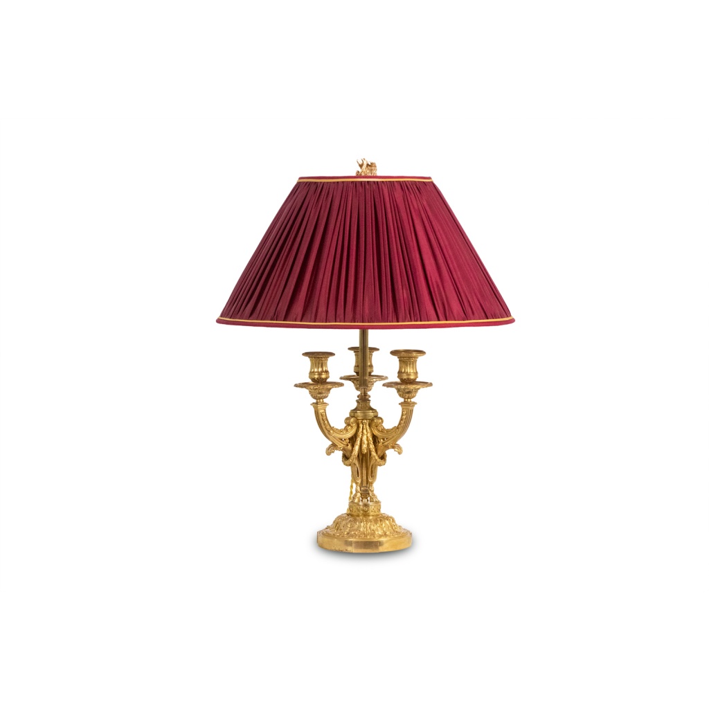 Eugène Bazart Paris. Lampe bouillotte en bronze doré. Circa 1880. LS60331509G 3