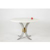 Table en marbre blanc et métal chromé et doré. Années 1970. LS60812009H 12