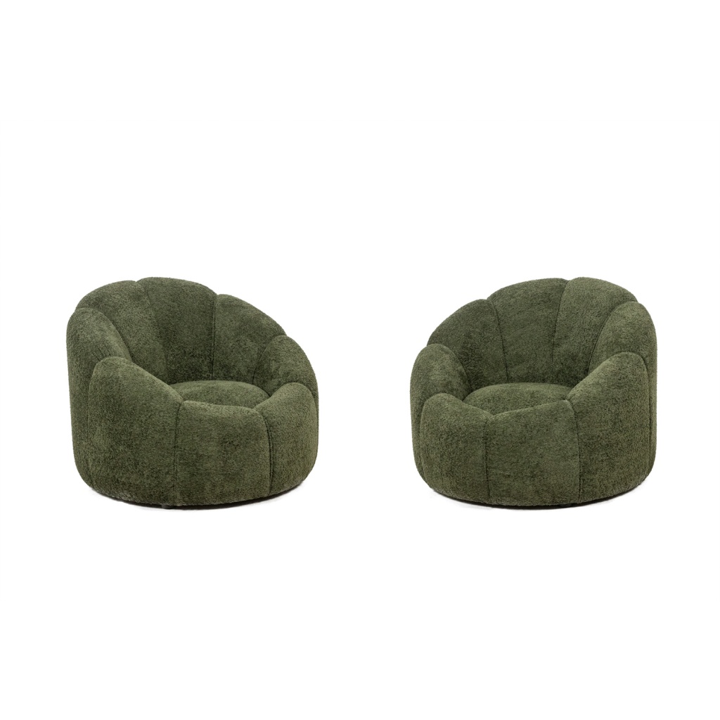 Paire de fauteuils en tissu à bouclettes. Contemporain. LS62021908P 3