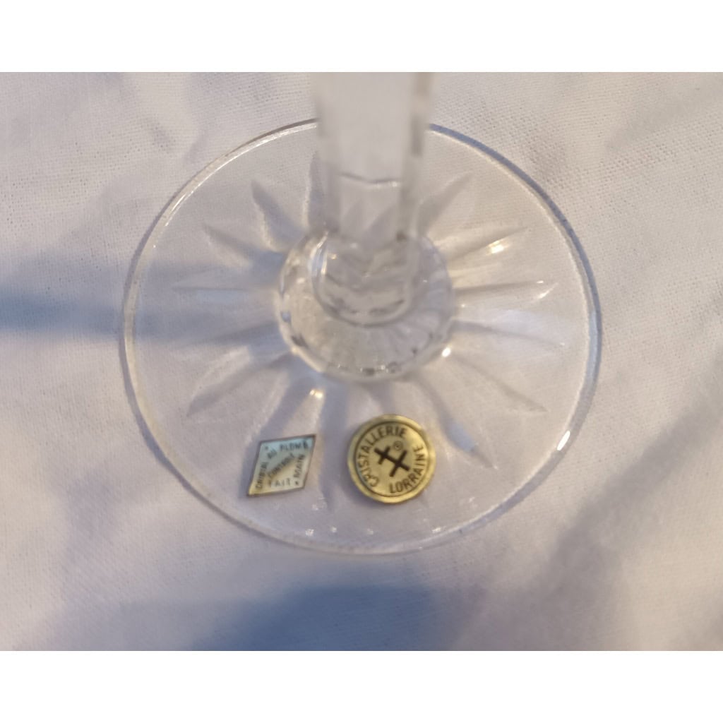 7 verres roemers de couleur, cristal de Lorraine 5