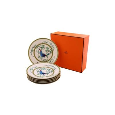 HERMES -« Les Toucans » Six Assiettes de Table