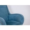 Fauteuil en velours bleu, piètement en hêtre. Années 1950. LS4410409A 18