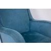 Fauteuil en velours bleu, piètement en hêtre. Années 1950. LS4410409A 20