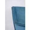 Fauteuil en velours bleu, piètement en hêtre. Années 1950. LS4410409A 22