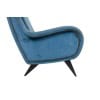 Fauteuil en velours bleu, piètement en hêtre. Années 1950. LS4410409A 23