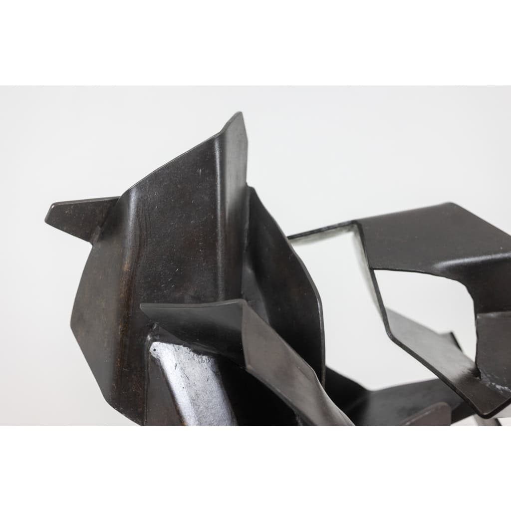 Jean Campa. Sculpture en métal poli. Année 2001. LS62121809M 9