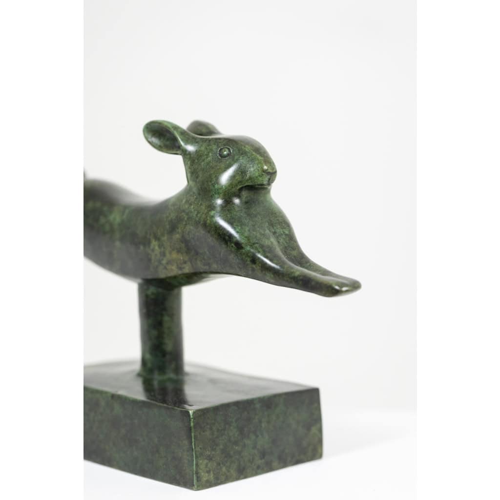 François Pompon. « Lapin courant », bronze, tirage de 2006. LS62003008B 9