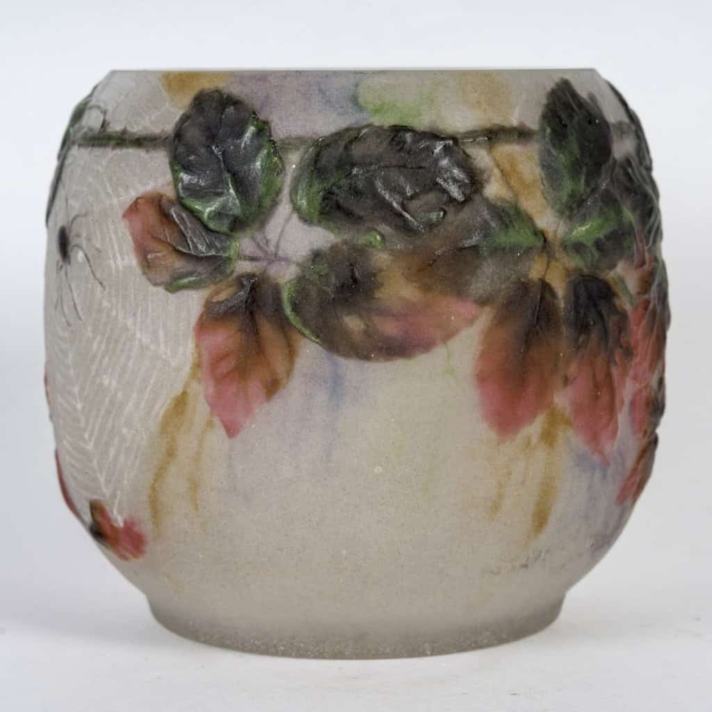 1920 Gabriel Argy Rousseau – Vase Araignées Et Ronces Pate De Verre 7