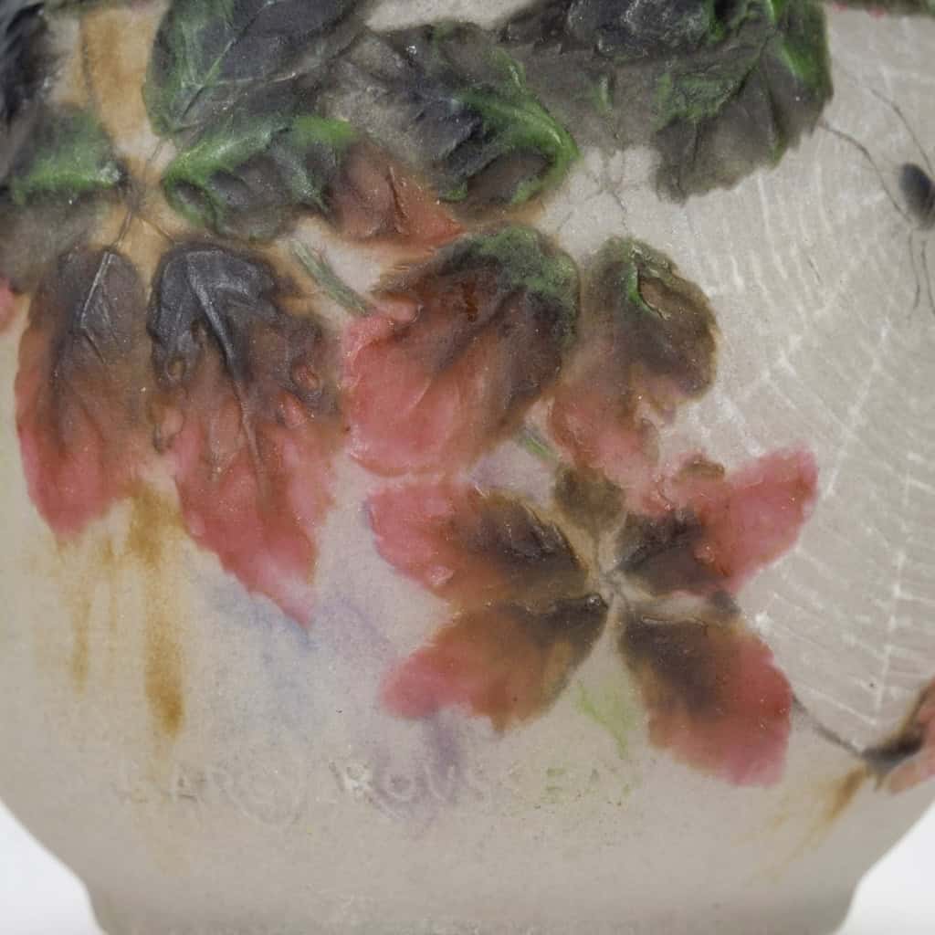 1920 Gabriel Argy Rousseau – Vase Araignées Et Ronces Pate De Verre 10