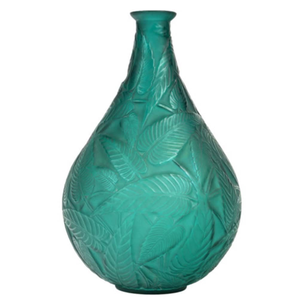 René LALIQUE -1923- Vase « SAUGE » teinté Vert émeraude 3