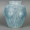 1926 René Lalique – Vase Domrémy Verre Opalescent Patiné Bleu 10