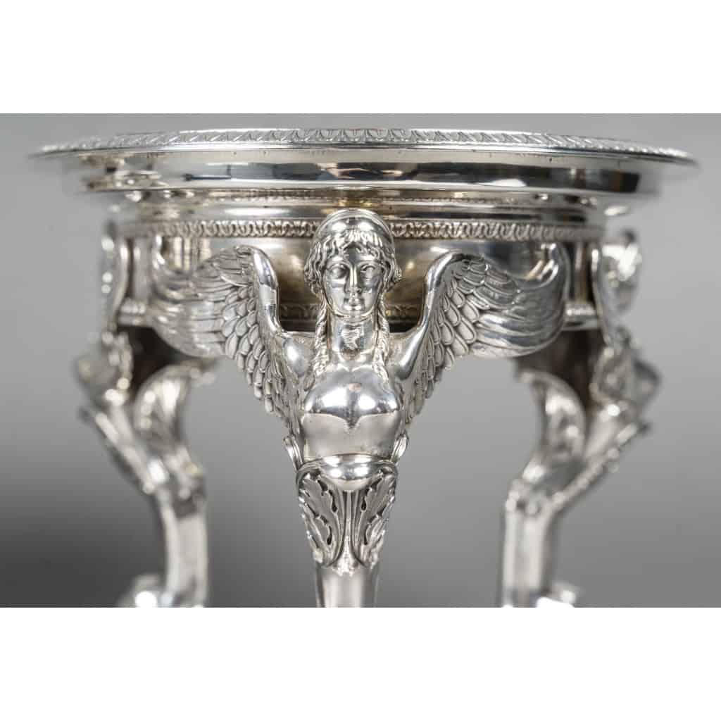 GUSTAVE ODIOT – Paire de coupes argent et cristal Baccarat XIXé 5