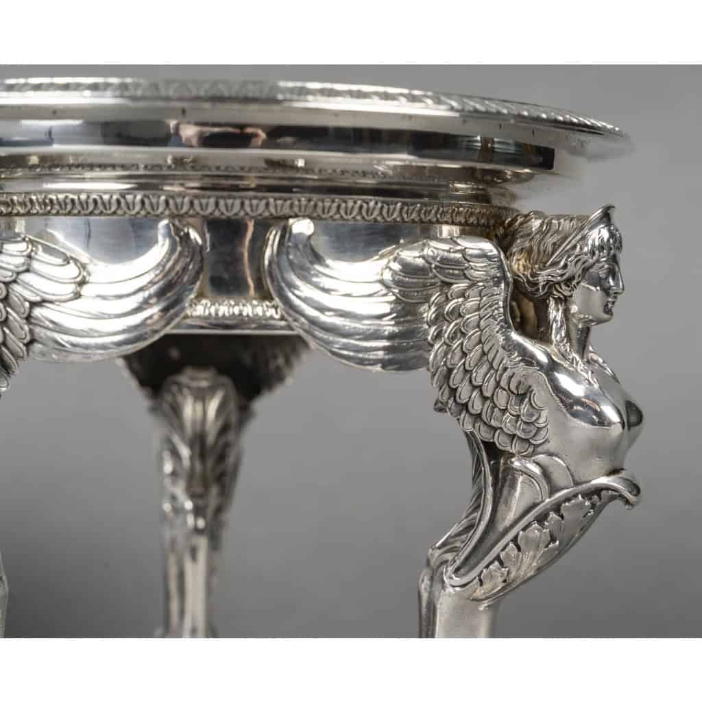 GUSTAVE ODIOT – Paire de coupes argent et cristal Baccarat XIXé 12