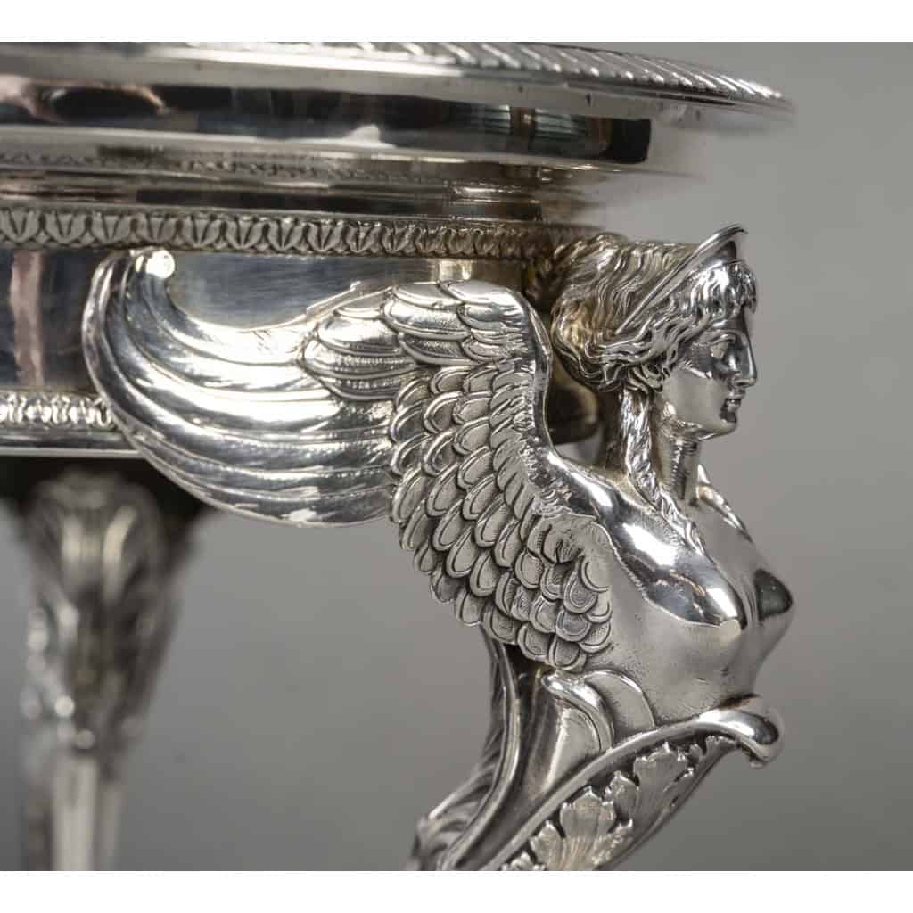 GUSTAVE ODIOT – Paire de coupes argent et cristal Baccarat XIXé 13