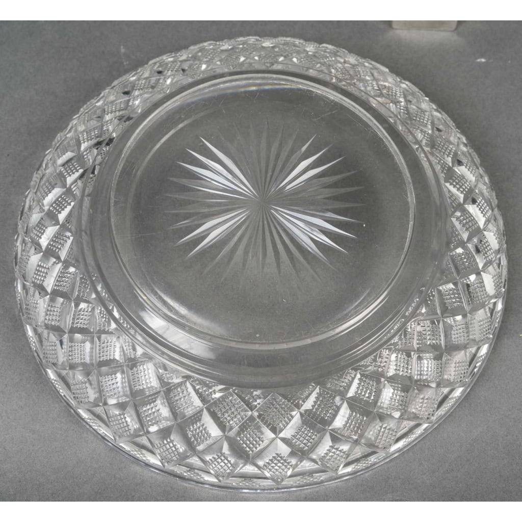 GUSTAVE ODIOT – Paire de coupes argent et cristal Baccarat XIXé 22