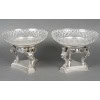 GUSTAVE ODIOT – Paire de coupes argent et cristal Baccarat XIXé 50