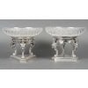 GUSTAVE ODIOT – Paire de coupes argent et cristal Baccarat XIXé 30