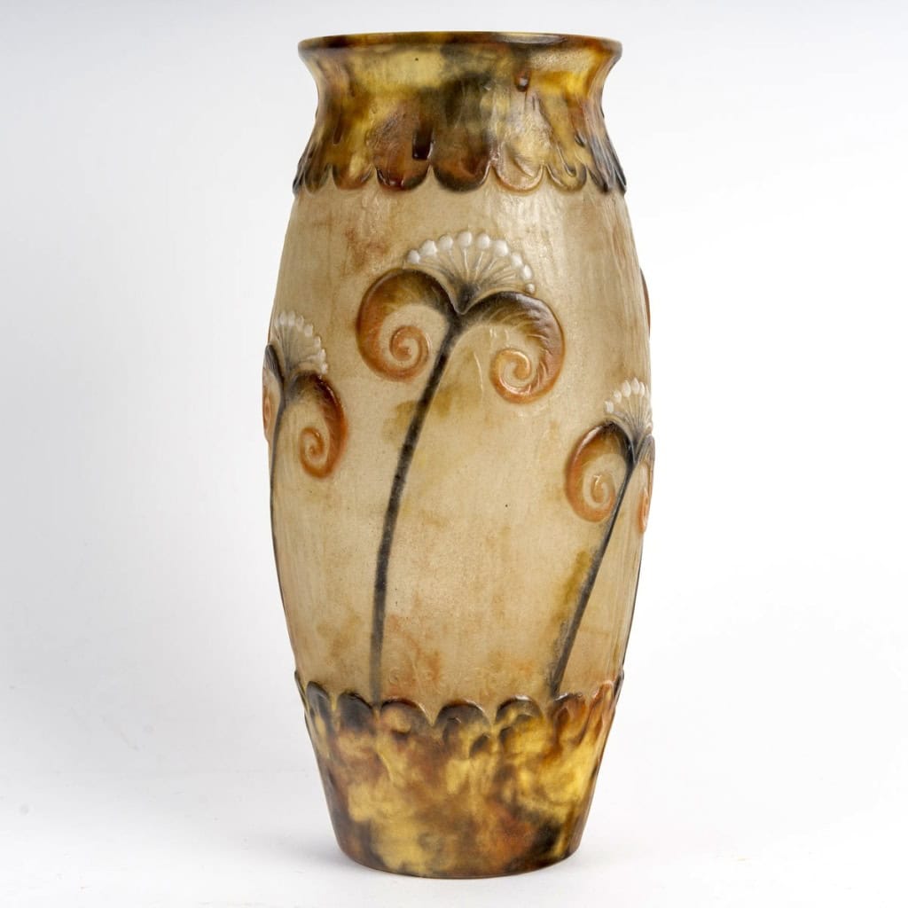 1924 Gabriel Argy Rousseau – Vase Papyrus Pâte De Verre 3