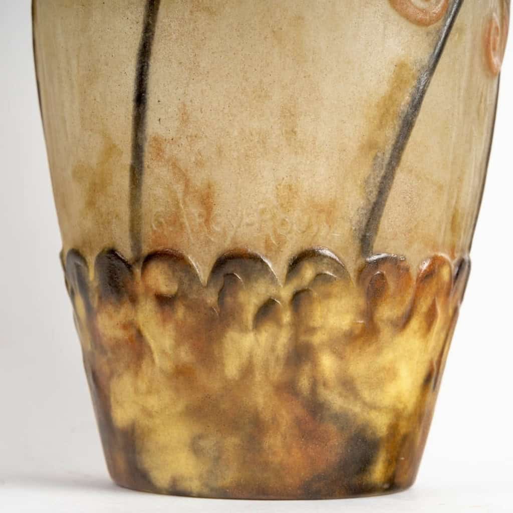 1924 Gabriel Argy Rousseau – Vase Papyrus Pâte De Verre 7