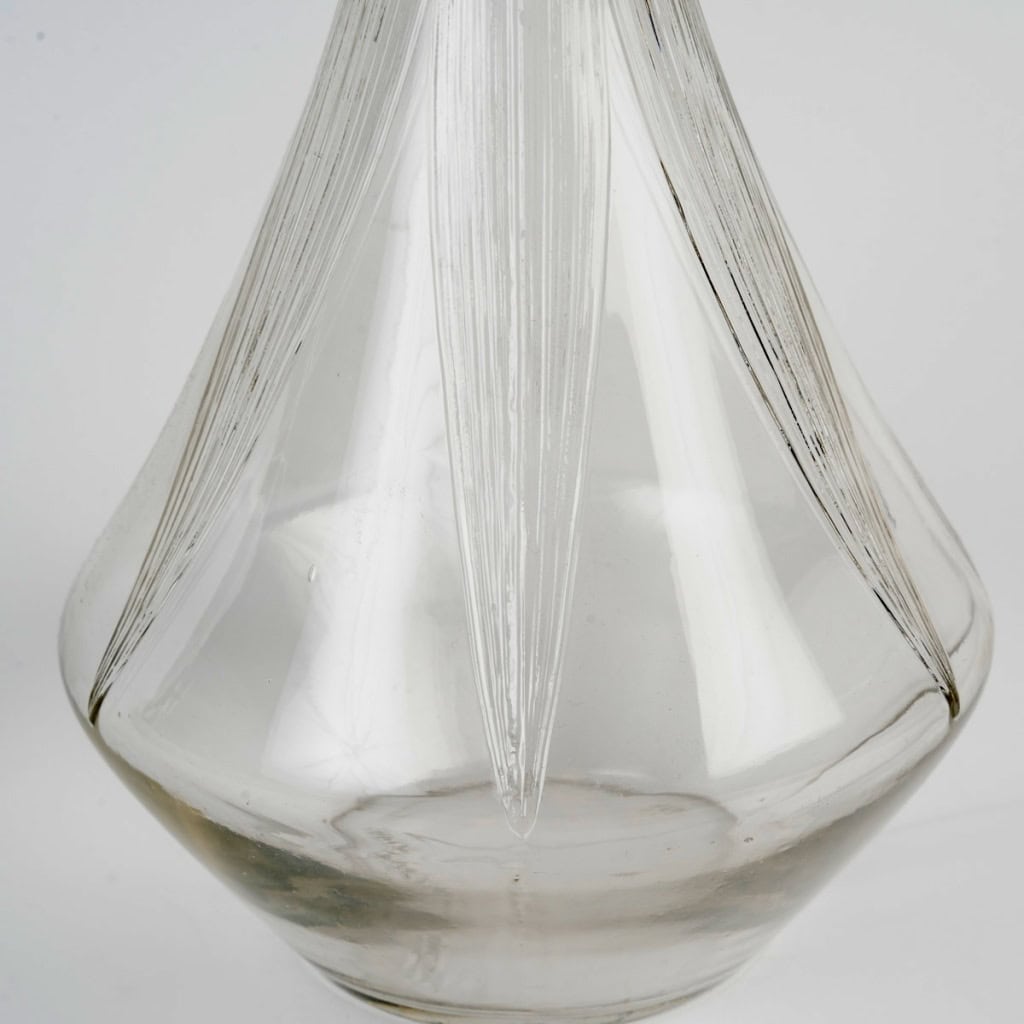 1925 René Lalique – Carafe Art Déco Sélestat Verre Blanc Et Noir 8