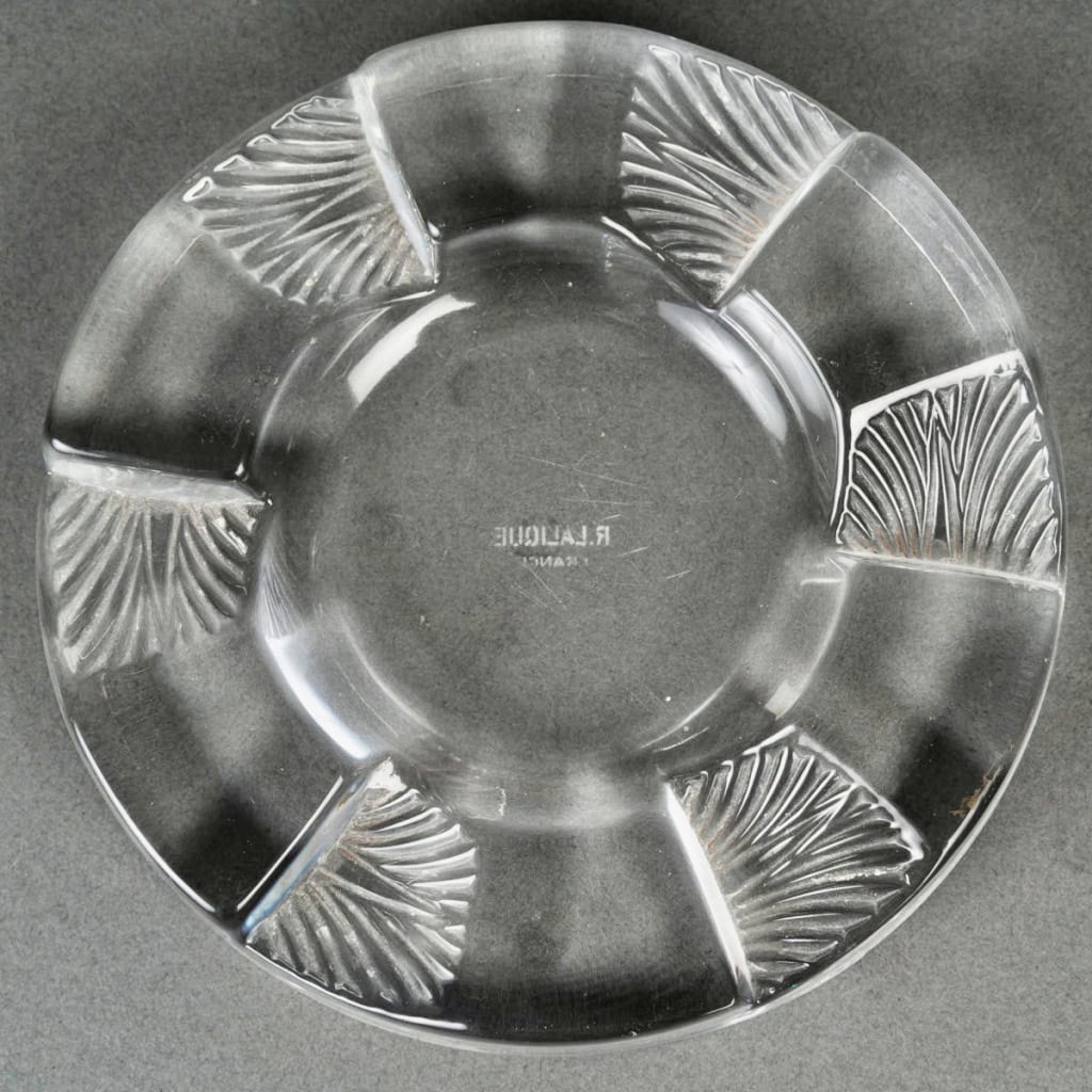 1928 René Lalique – Cendrier Art Déco Cuba Verre Blanc 4